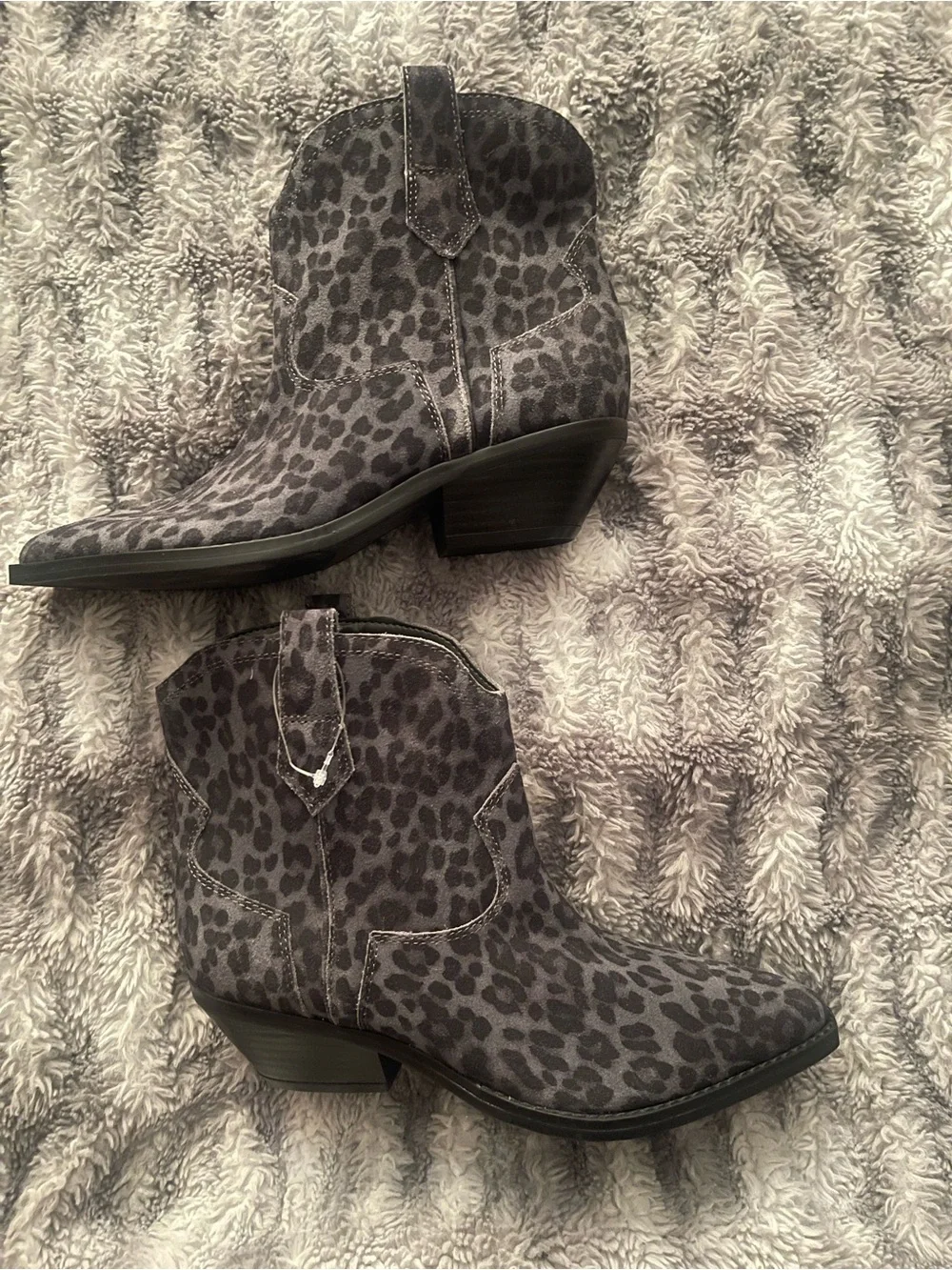 Nine West Abreve Women's Suede Cowboy Ankle Boots.